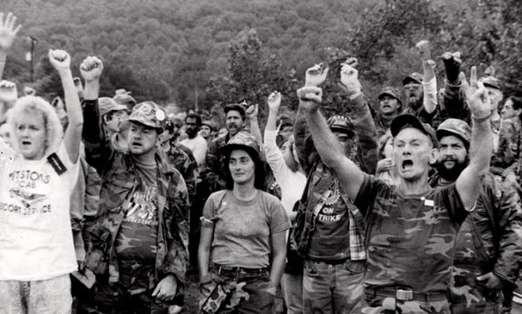 On the picket line against Pittston Coal in West Virginia, 1989. | Scott Marshall / PW