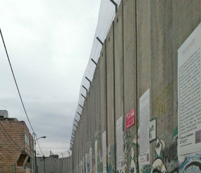 Israeli-built wall to contain Palestinian residents of Bethlehem. Larry Rubin | PW