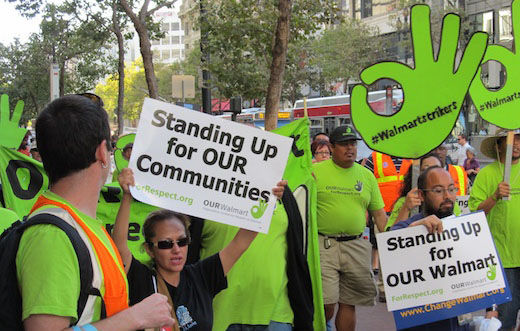 Across nation, Walmart workers protest illegal firings