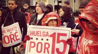 Chicago retail and fast food workers rally for $15