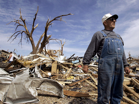 After tornado, Kansas feels wars toll