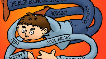 CARTOON: Bush economic stretch