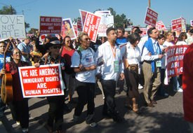 Denver march urges Dems to back immigrant rights