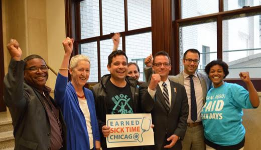 Chicagoans win paid sick leave law