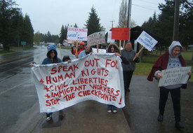Protests force end to border checkpoints