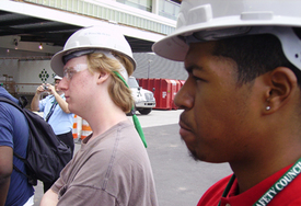 Students don hard hats in unique school-trades partnership