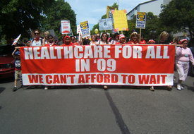 Thousands demand health care now!