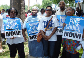 Razorbacks rally for Employee Free Choice