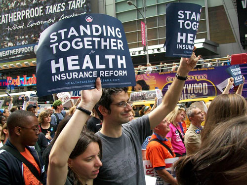 NY health care rally honors Ted Kennedy