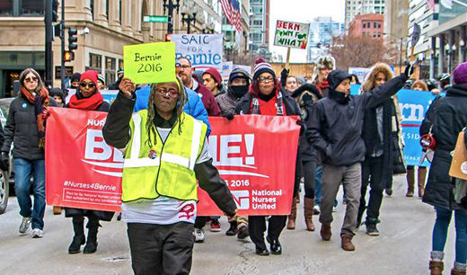 Sanders supporters take to the streets, with video