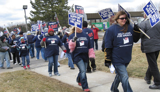 “Five day, no way,” postal workers say!