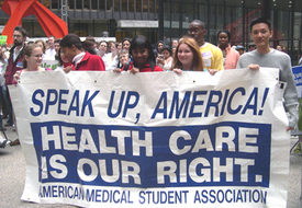 Medical students rally for universal health care