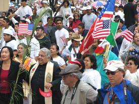 Immigrant rights demo stresses family, values