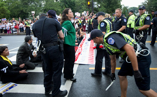 Mass arrests at immigration protest spur coalition to remake America