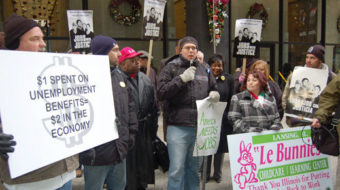 Activists rally for jobs and benefits in Chicago