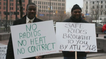 Transit workers’ rally highlights safety, budget woes