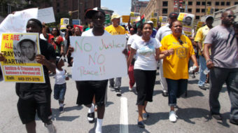 Baltimore and Philly marchers honor Trayvon Martin