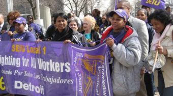 Tired of margarine, janitors demand health care as their “butter”