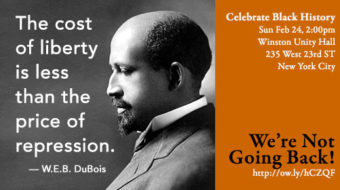 New York African American History Event 2/24: We’re Not Going Back!