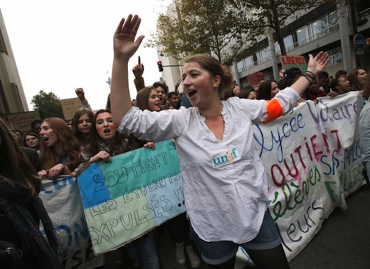 French students rebel against deportations of classmates