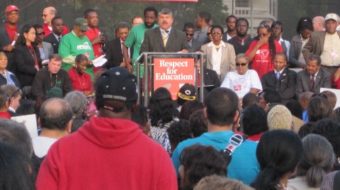 Teachers protest power play by chancellor