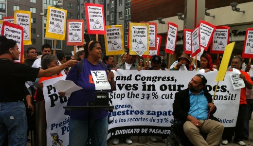 Video: LA bus riders protest transportation cuts