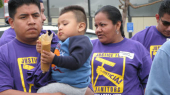 At the last minute, supermarket janitors win contract