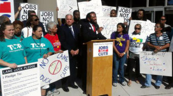 Unions focus ads on “fiscal cliff” issues