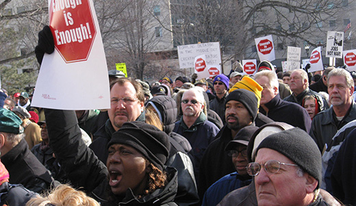 1,000 Michigan workers lobby: Save our communities!
