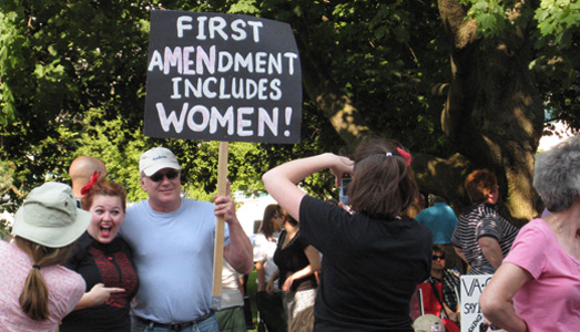 “Vagina voters” speak out at Michigan Capitol