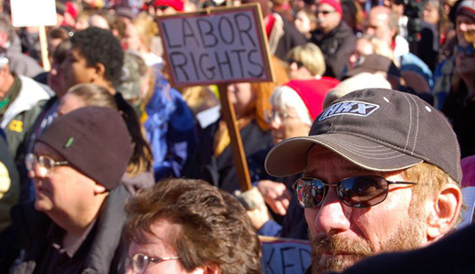 Capitol battle Day 9: Walker runs from Wisconsin workers