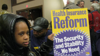 In Michigan suburb, rally revitalizes health care fight