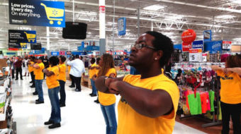 Video: Flash mob steps for justice at N.C. Walmart
