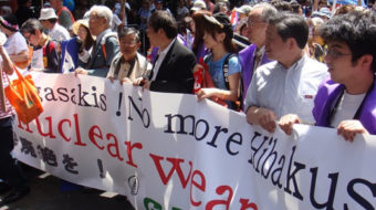 Thousands march to UN for nuclear disarmament