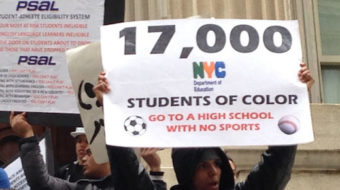 High school students protest gross inequalities in sports programs