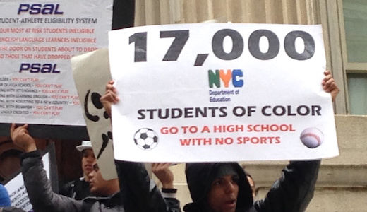 High school students protest gross inequalities in sports programs