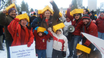Cheesehead solidarity: 3,000 jam Wash. state capital