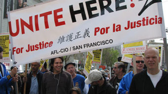 Labor marches for peace in San Francisco