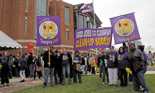 Protesters address Ohio Union’s design and employee treatment