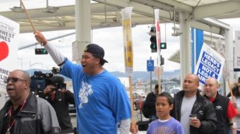 Southwest Airlines ground crews walk picket lines