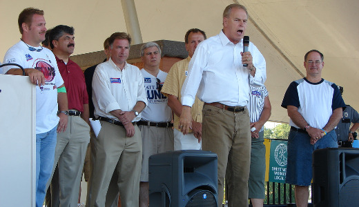 Ted Strickland blasts GOP “monkey business” opponent