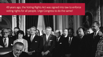 Today in labor history: Voting Rights Act signed