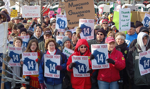 Another hot Wisconsin election today, after big labor push