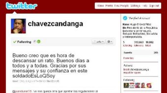 Venezuela’s Chavez tweets for the revolution
