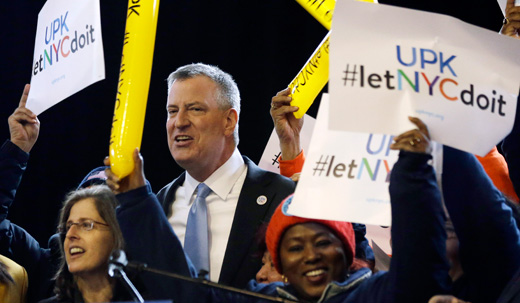 De Blasio calls for unity in the fight for quality education