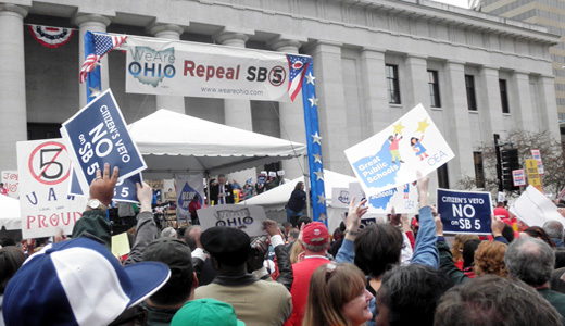 Ten thousand Ohioans kick off fight to repeal Senate Bill 5
