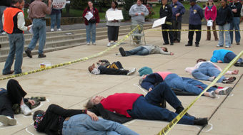 St. Louis activists stage die-in at Wellpoint