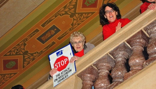 Defiant protesters still occupy Wisconsin Capitol