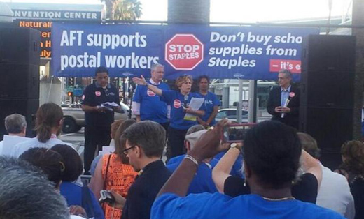 Union says postal service is not really pulling out of Staples