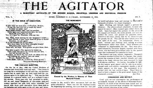 Today in labor history: “The Agitator” first published